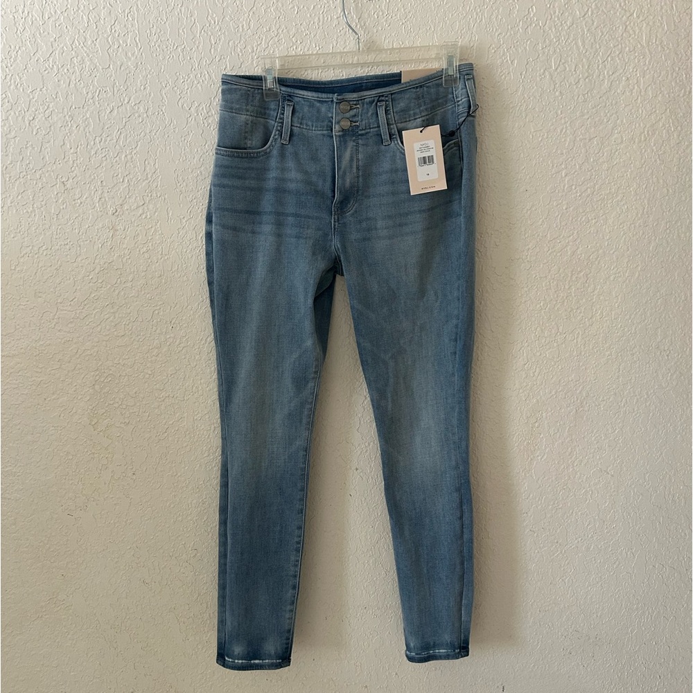 NYDJ skinny jeans.